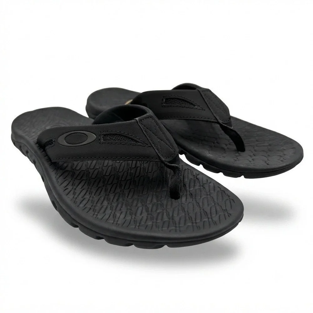 Oakley Operative Sandal 2.0 Mens Size 13 Blackout Sport Flip Flop Black **NEW**
